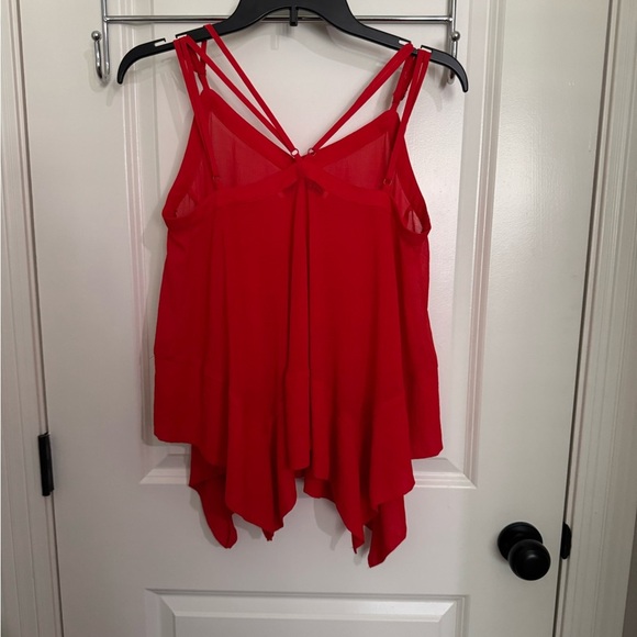 HYFVE Red Sleeveless Asymmetrical Camisole - Picture 7 of 10